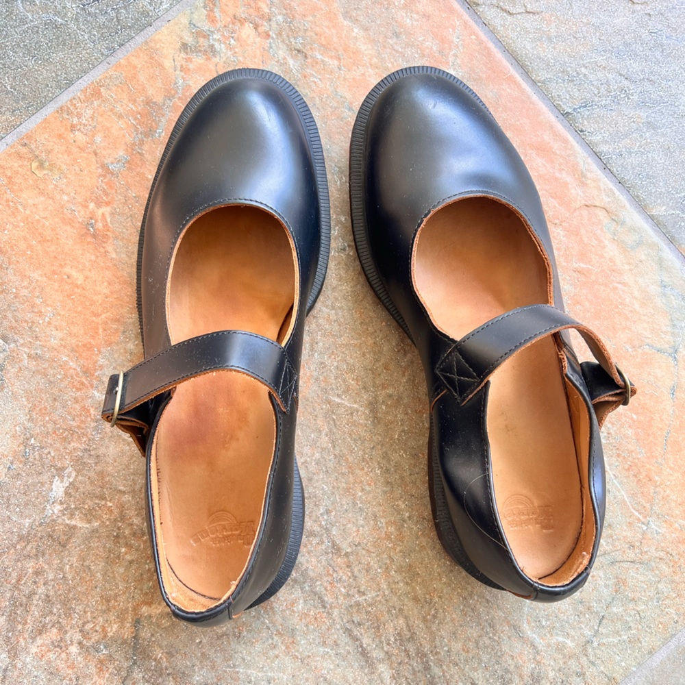 Original Dr. Martens Mary Jane Shoes Black with Comfort Buckle